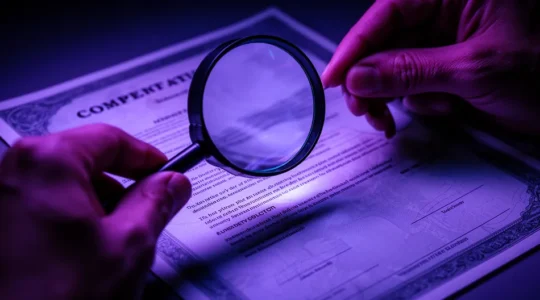 Document sécurisé avec éléments holographiques et vérification sous lampe UV