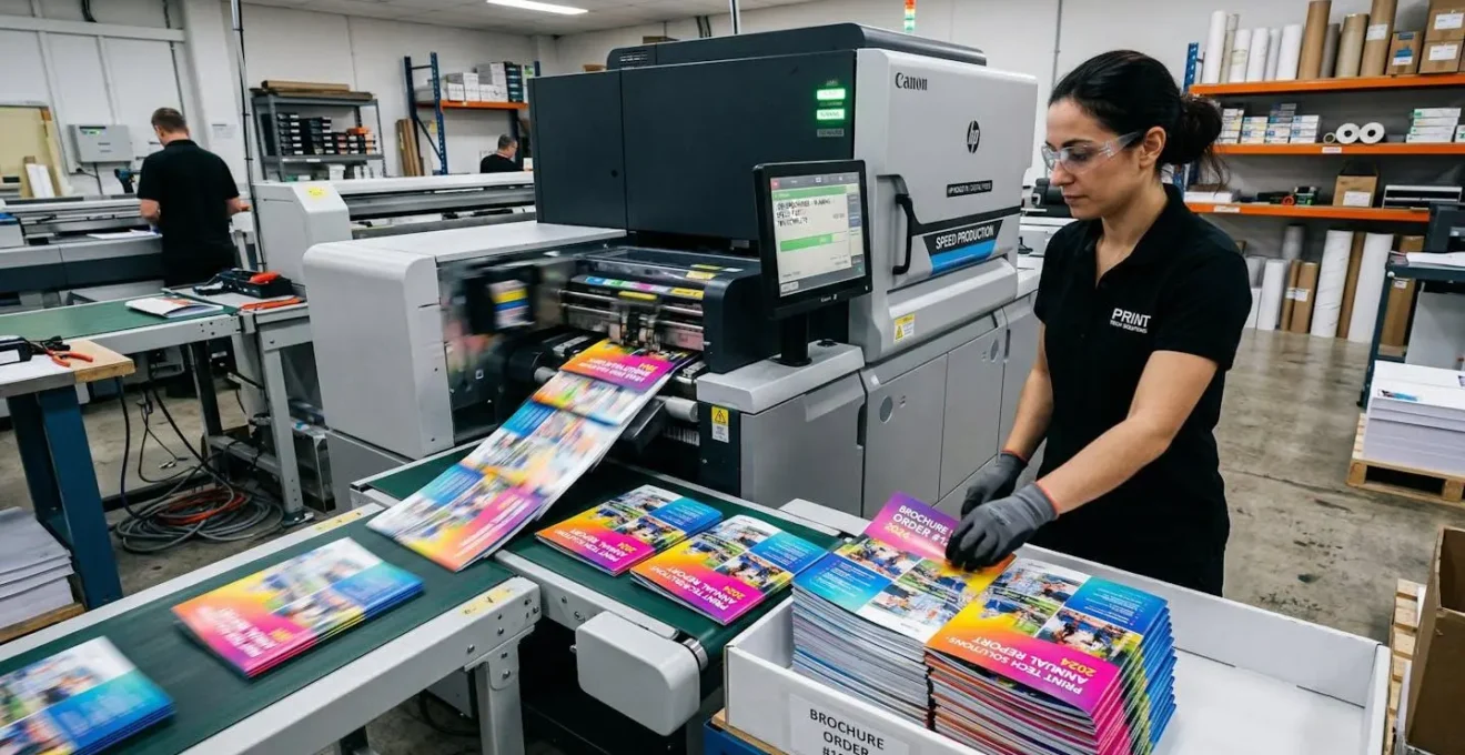 Processus de production rapide de brochures en impression numérique