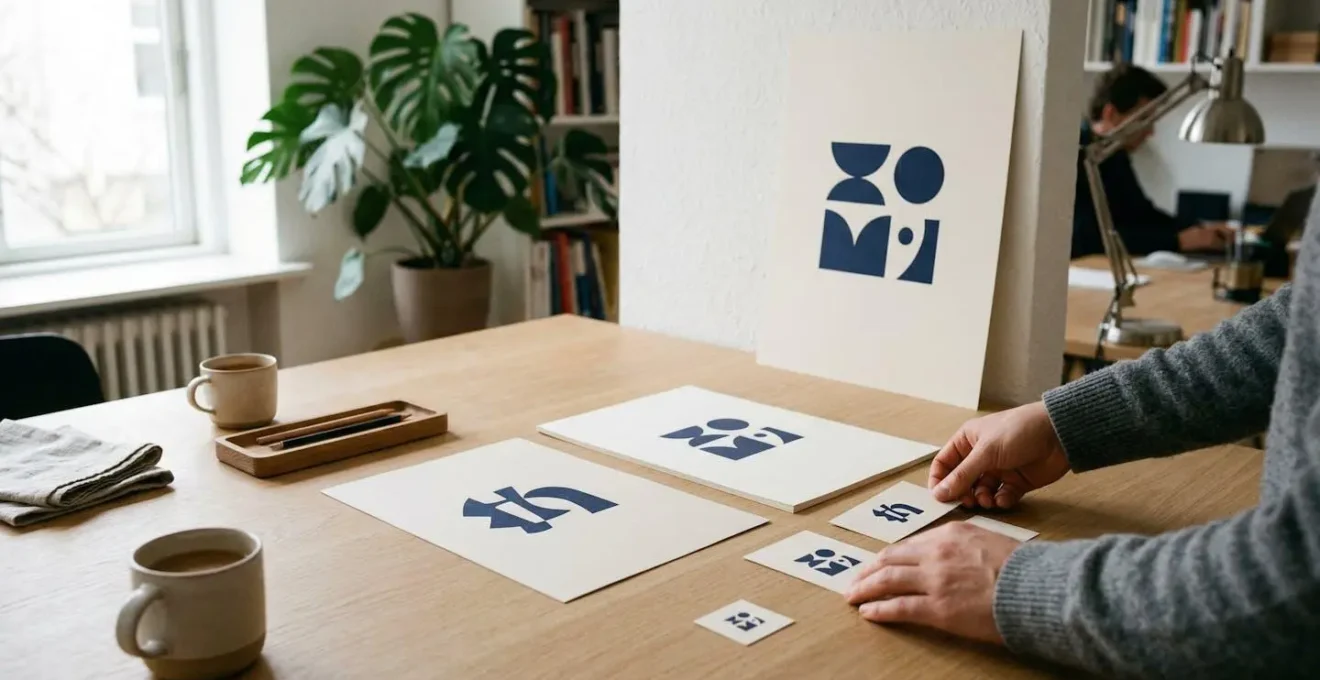 Évolution d'un logo complexe vers ses versions simplifiées pour différents usages